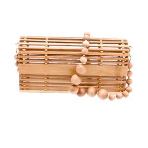 Cult Gaia Sylva Bamboo Crossbody Bag Natural